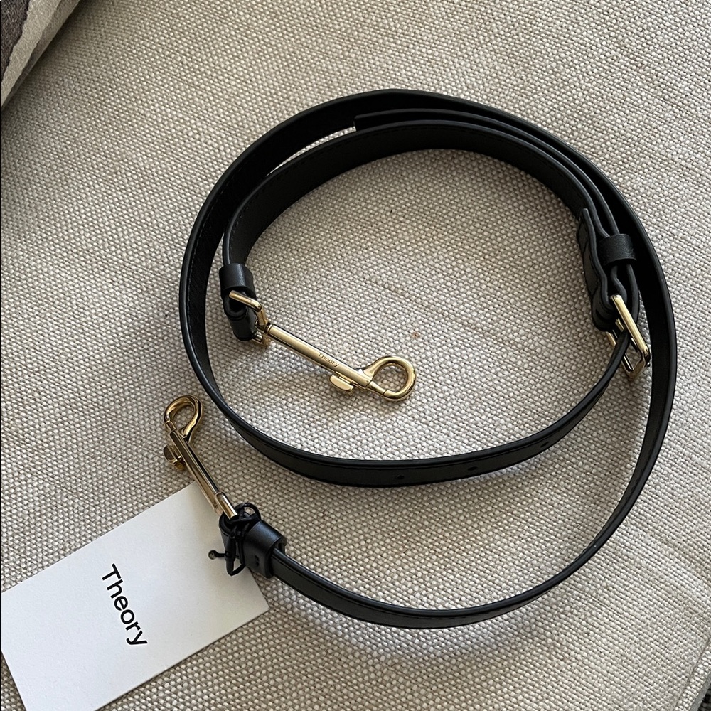 New Theory leather bag strap